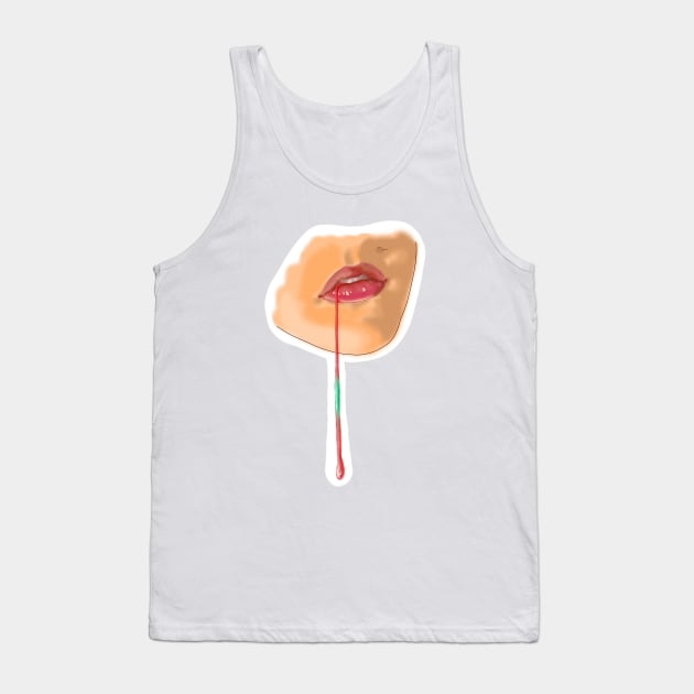 Bloody Visual Effect Tank Top by ShionS3